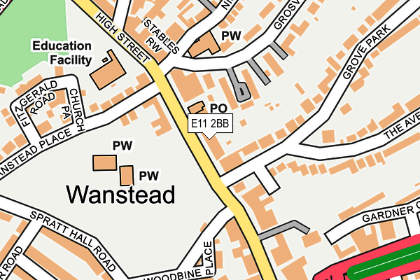 E11 2BB map - OS OpenMap – Local (Ordnance Survey)