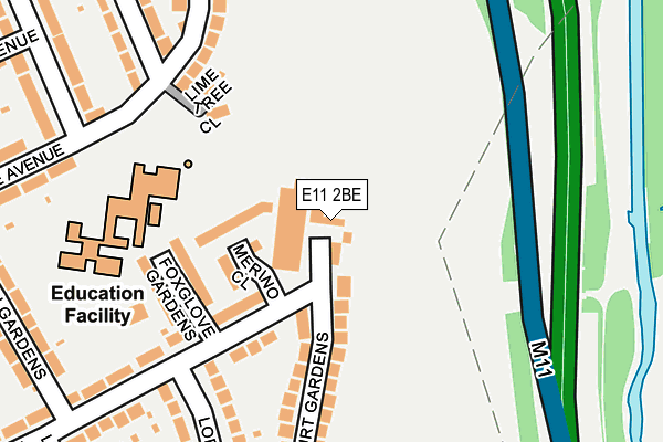 E11 2BE map - OS OpenMap – Local (Ordnance Survey)