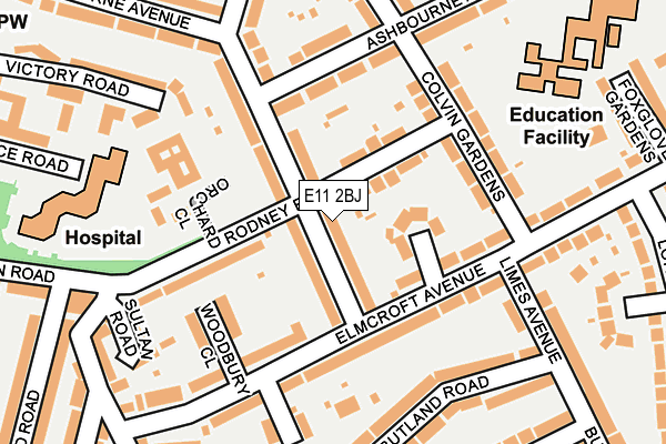E11 2BJ map - OS OpenMap – Local (Ordnance Survey)