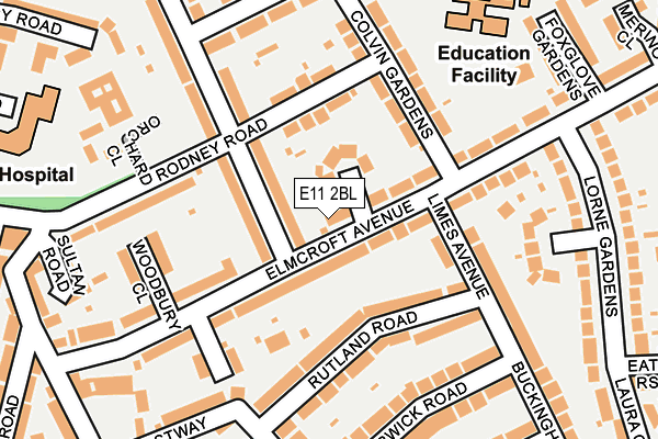 E11 2BL map - OS OpenMap – Local (Ordnance Survey)