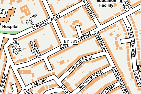 E11 2BN map - OS OpenMap – Local (Ordnance Survey)