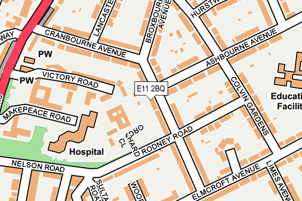 E11 2BQ map - OS OpenMap – Local (Ordnance Survey)