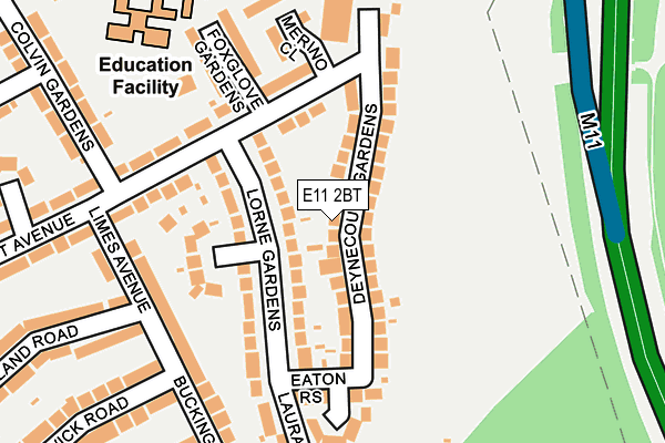 E11 2BT map - OS OpenMap – Local (Ordnance Survey)