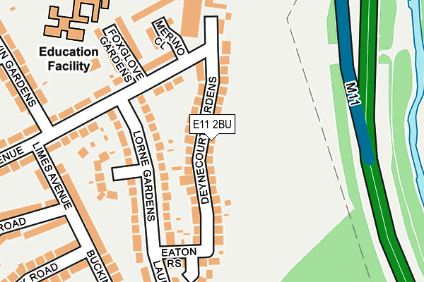 E11 2BU map - OS OpenMap – Local (Ordnance Survey)