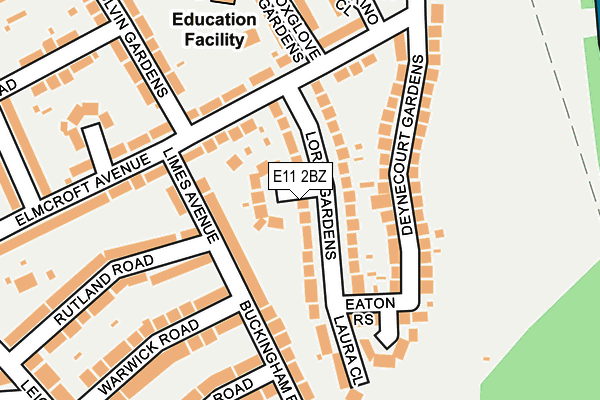 E11 2BZ map - OS OpenMap – Local (Ordnance Survey)