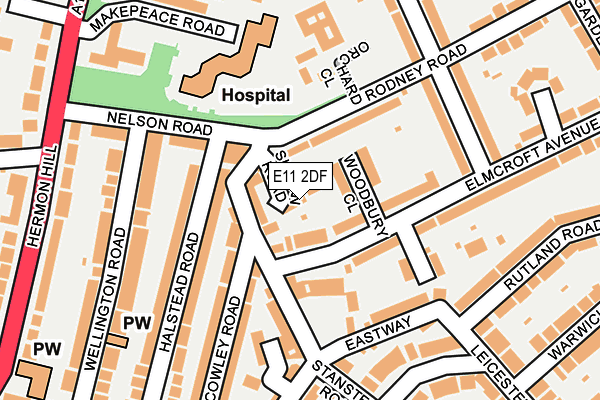 E11 2DF map - OS OpenMap – Local (Ordnance Survey)