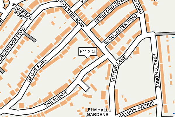 E11 2DJ map - OS OpenMap – Local (Ordnance Survey)