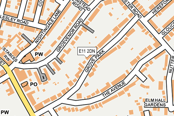 E11 2DN map - OS OpenMap – Local (Ordnance Survey)