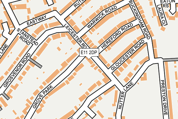 E11 2DP map - OS OpenMap – Local (Ordnance Survey)