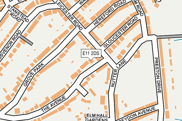 E11 2DS map - OS OpenMap – Local (Ordnance Survey)