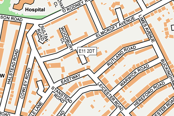 E11 2DT map - OS OpenMap – Local (Ordnance Survey)