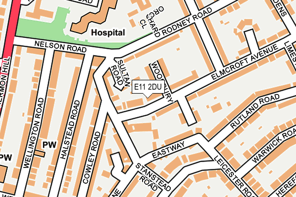 E11 2DU map - OS OpenMap – Local (Ordnance Survey)