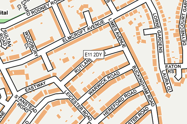 E11 2DY map - OS OpenMap – Local (Ordnance Survey)