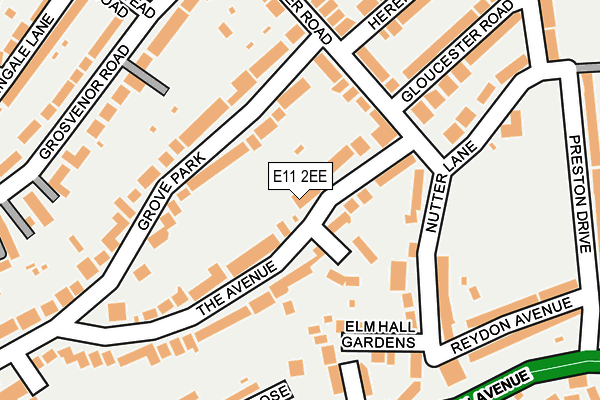 E11 2EE map - OS OpenMap – Local (Ordnance Survey)