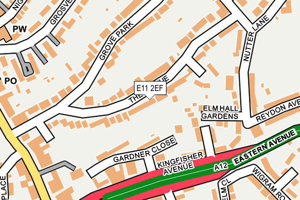 E11 2EF map - OS OpenMap – Local (Ordnance Survey)