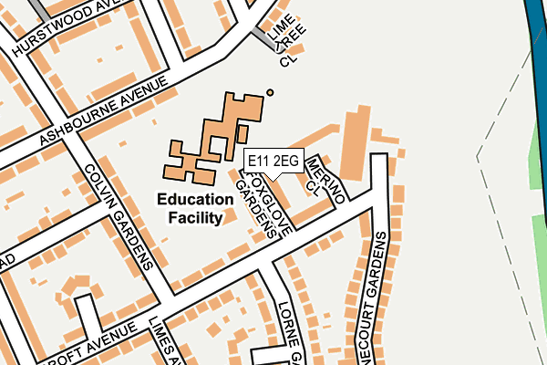 E11 2EG map - OS OpenMap – Local (Ordnance Survey)