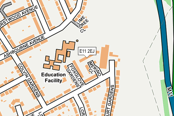 E11 2EJ map - OS OpenMap – Local (Ordnance Survey)