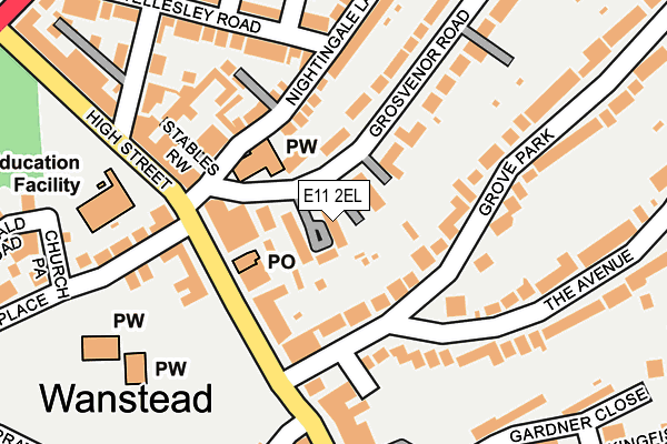 E11 2EL map - OS OpenMap – Local (Ordnance Survey)