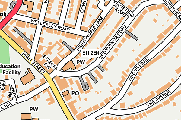 E11 2EN map - OS OpenMap – Local (Ordnance Survey)