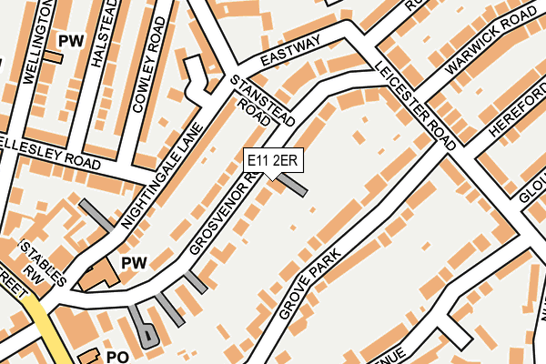 E11 2ER map - OS OpenMap – Local (Ordnance Survey)