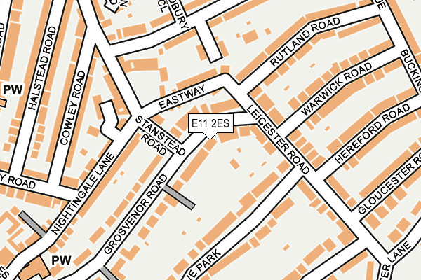 E11 2ES map - OS OpenMap – Local (Ordnance Survey)