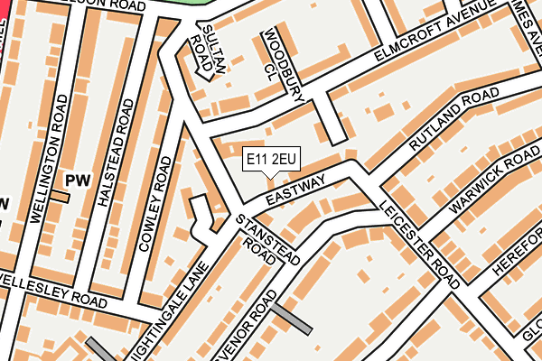 E11 2EU map - OS OpenMap – Local (Ordnance Survey)