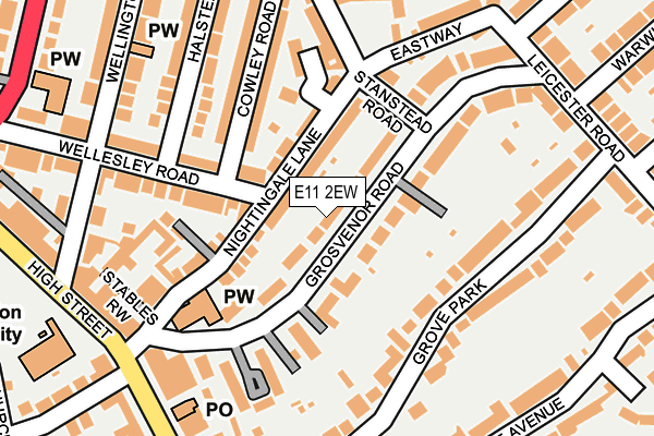 E11 2EW map - OS OpenMap – Local (Ordnance Survey)