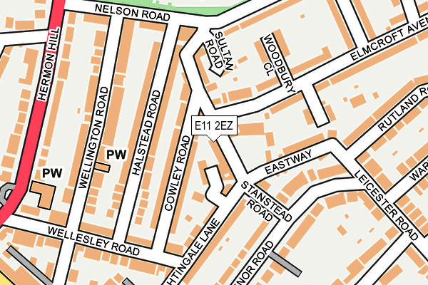 E11 2EZ map - OS OpenMap – Local (Ordnance Survey)