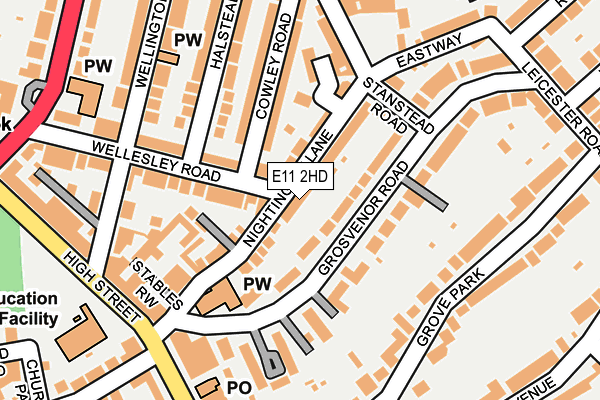 E11 2HD map - OS OpenMap – Local (Ordnance Survey)