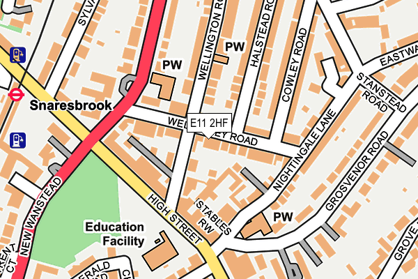 E11 2HF map - OS OpenMap – Local (Ordnance Survey)