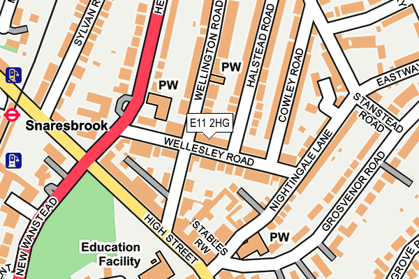 E11 2HG map - OS OpenMap – Local (Ordnance Survey)