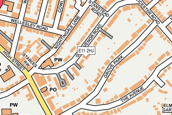 E11 2HJ map - OS OpenMap – Local (Ordnance Survey)