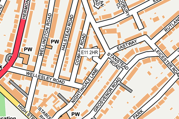 E11 2HR map - OS OpenMap – Local (Ordnance Survey)