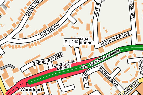 E11 2HX map - OS OpenMap – Local (Ordnance Survey)