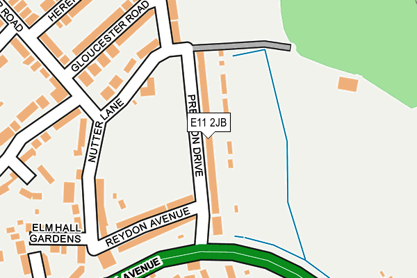 E11 2JB map - OS OpenMap – Local (Ordnance Survey)