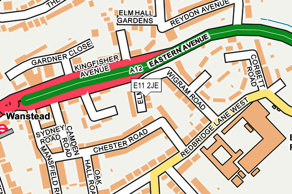 E11 2JE map - OS OpenMap – Local (Ordnance Survey)