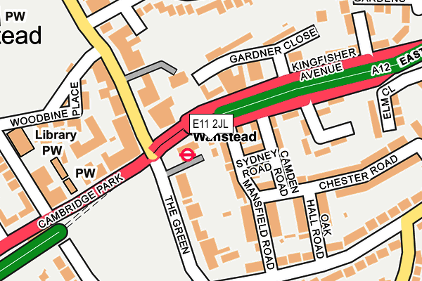 E11 2JL map - OS OpenMap – Local (Ordnance Survey)