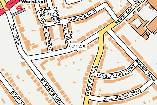 E11 2JX map - OS OpenMap – Local (Ordnance Survey)