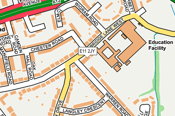 E11 2JY map - OS OpenMap – Local (Ordnance Survey)