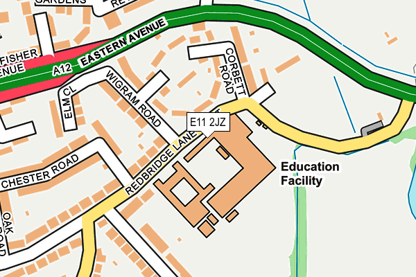 E11 2JZ map - OS OpenMap – Local (Ordnance Survey)