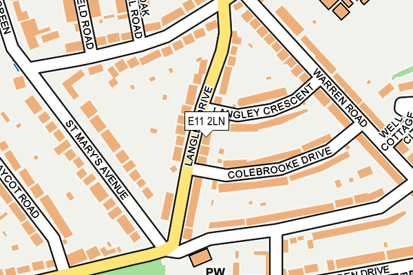 E11 2LN map - OS OpenMap – Local (Ordnance Survey)