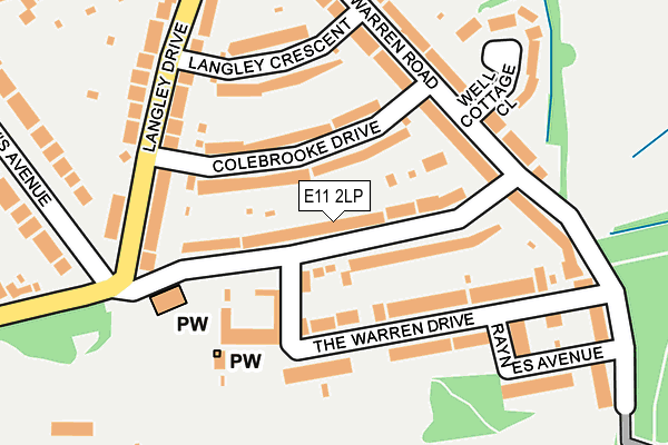E11 2LP map - OS OpenMap – Local (Ordnance Survey)