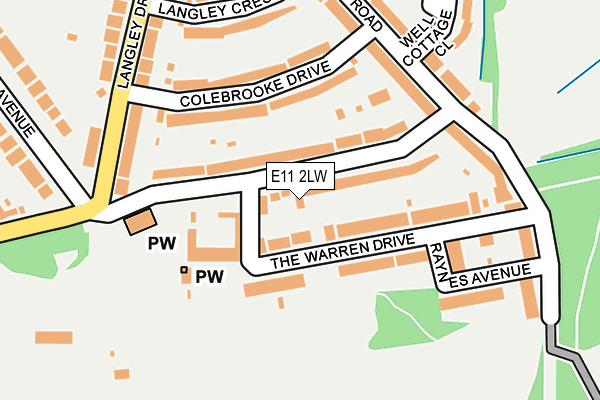 E11 2LW map - OS OpenMap – Local (Ordnance Survey)