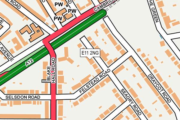 E11 2NG map - OS OpenMap – Local (Ordnance Survey)