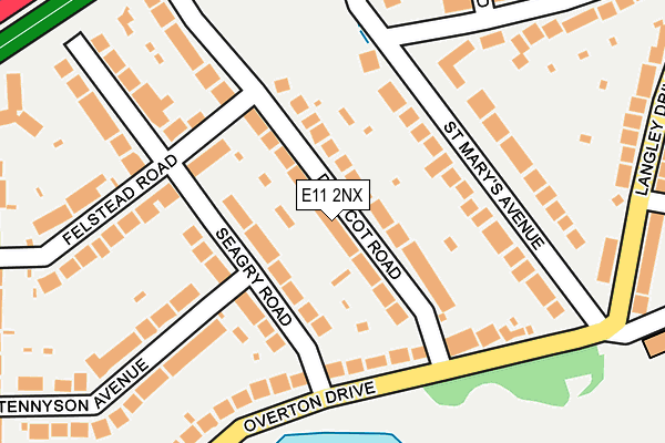 E11 2NX map - OS OpenMap – Local (Ordnance Survey)