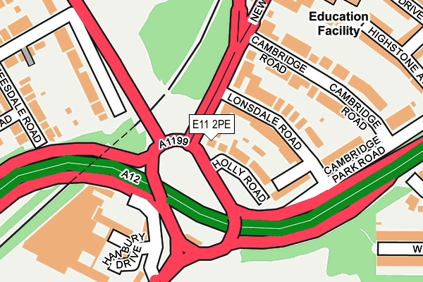 E11 2PE map - OS OpenMap – Local (Ordnance Survey)