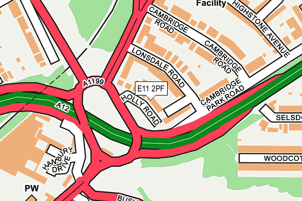 E11 2PF map - OS OpenMap – Local (Ordnance Survey)
