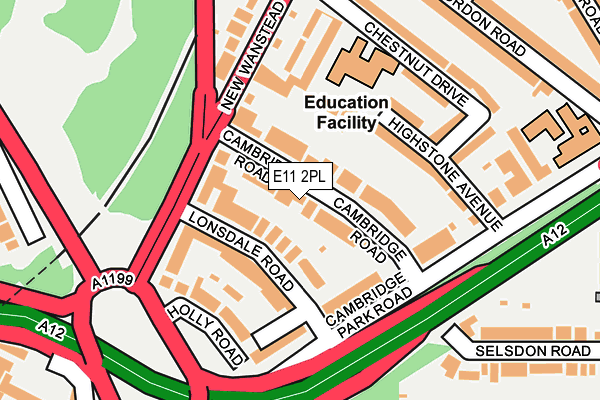 E11 2PL map - OS OpenMap – Local (Ordnance Survey)