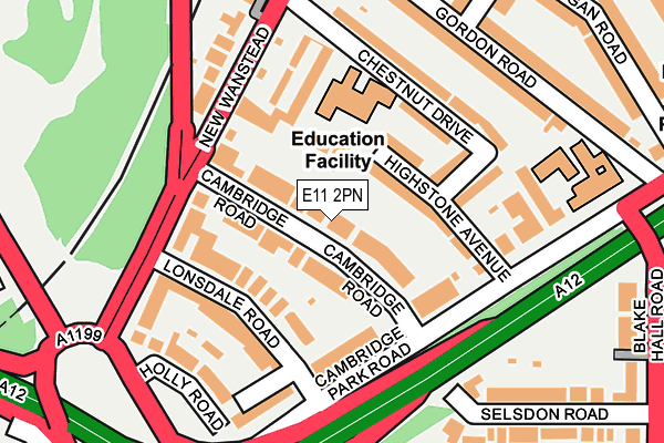 E11 2PN map - OS OpenMap – Local (Ordnance Survey)