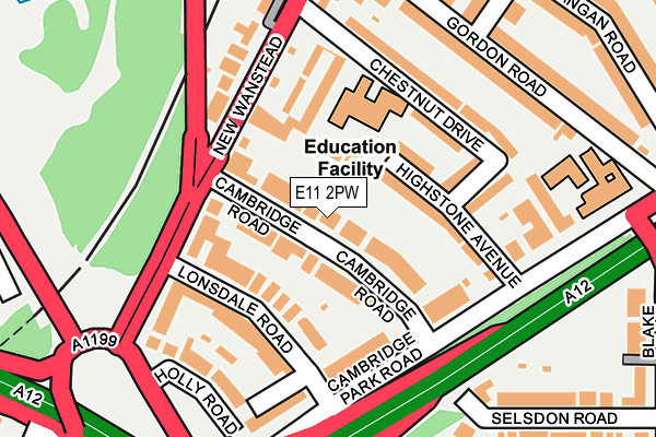 E11 2PW map - OS OpenMap – Local (Ordnance Survey)